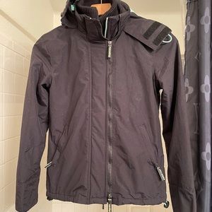 Superdry windcheater small black lime jacket EUC